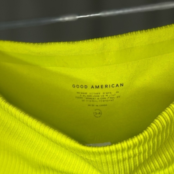 Good American Seamless Ribbed High Waist Legging - Size 3/4 (L/XL) in Lemon Lime - Picture 12 of 14